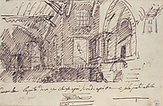 Design for a Stage Set (recto); Architectural Design (verso), Francesco Navone (Italian, died 1804), Pen and brown ink, brush and brown wash over black chalk (recto); pen and brown ink over black chalk (verso)